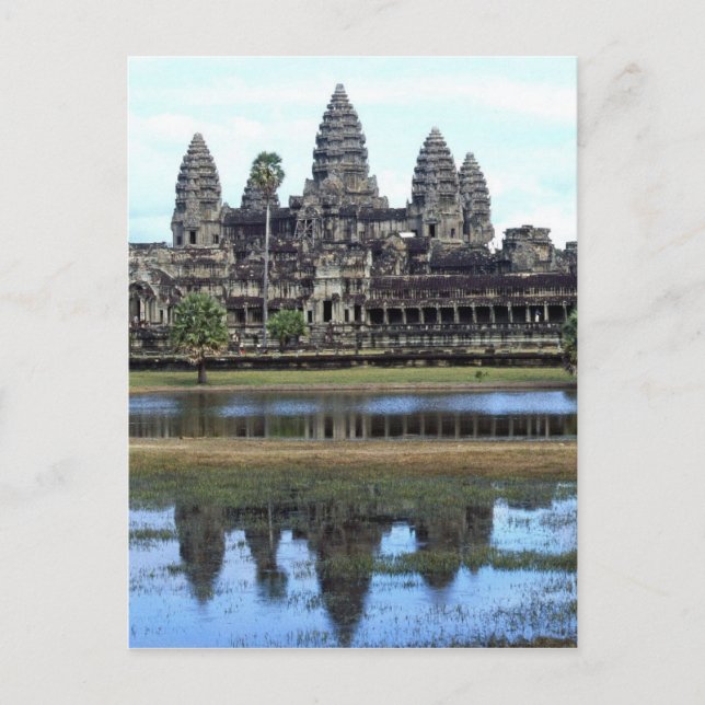 Angkor Wat Cambodia Temple Travel Fotografy Postkarte (Vorderseite)