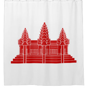 Angkor Wat Cambodian / Khmer Flag Duschvorhang
