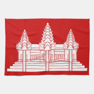 Angkor Wat Cambodian / Khmer Flag Geschirrtuch