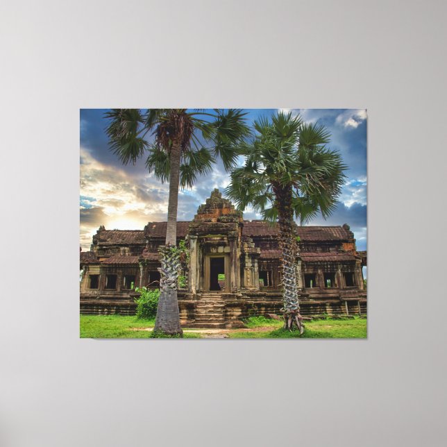 Angkor Wat Cambodian Khmer Temple Leinwanddruck (Vorderseite)
