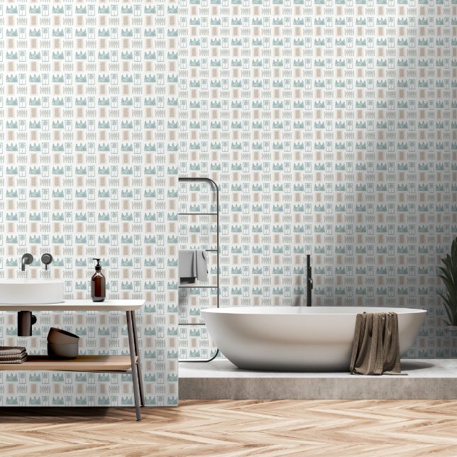 Angkor Wat Inspired Wallpaper – Temple Elegance  Tapete (Badezimmer)