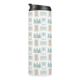 Angkor Wat inspiriert nahtloser Mustertumbler Thermosbecher