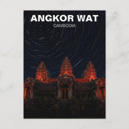 Angkor Wat Kambodscha in der Nacht Postkarte