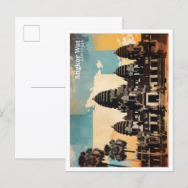 Angkor Wat Kambodscha Pop Kunst, Kultur und Kultur Postkarte