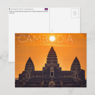 Angkor Wat, Kambodscha Reise-Postkarte Postkarte