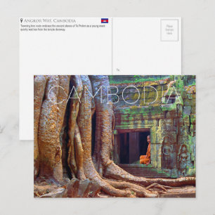Angkor Wat, Kambodscha Reise-Postkarte Postkarte
