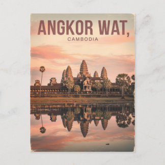 Angkor Wat Kambodscha Vintag Postkarte
