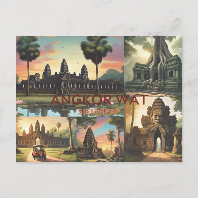 Angkor Wat Postkarte (Vorderseite)