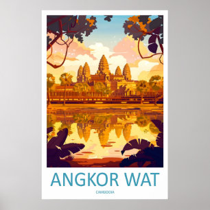 Angkor Wat Reise Druck Wandkunst Angkor Wat Wand Poster