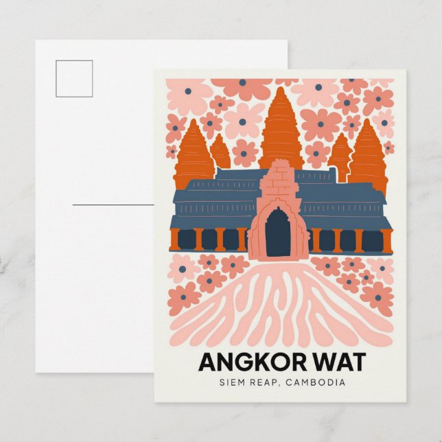 Angkor Wat Siem Reap Kambodscha Reisen Postkarte (Vorne/Hinten)