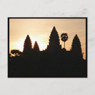 Angkor Wat Silhouette Postkarte
