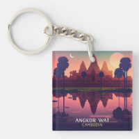 Angkor Wat Sunrise Cambodia Siem Reap Retro
