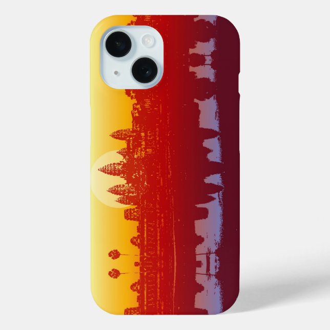 Angkor Wat Sunset Modern Silhouette Case-Mate iPhone Hülle (Rückseite)