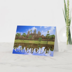 Angkor Wat Temple Kampuchea, Kambodscha Geburt Karte