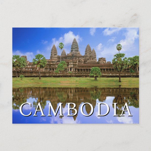 Angkor Wat Temple | Kampuchea, Kambodscha | Geburt Postkarte (Vorderseite)