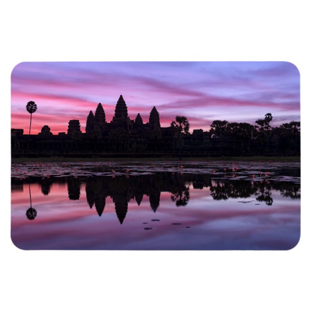 Angkor Wat Twilight Flexible Foto Magnet (Horizontal)