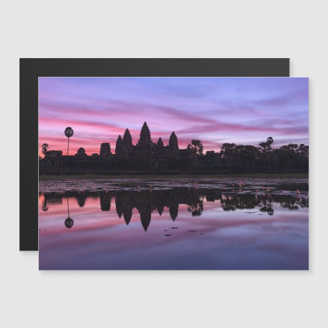 Angkor Wat Twilight Magnetkarte (Vorne/Hinten)