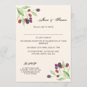 Anglais Blackberry Botanical Soirée Invitation