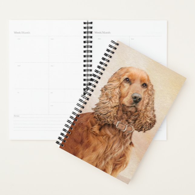 Anglais Cocker Peinture Espagnole - Art Chien orig (Devant avec enveloppe)