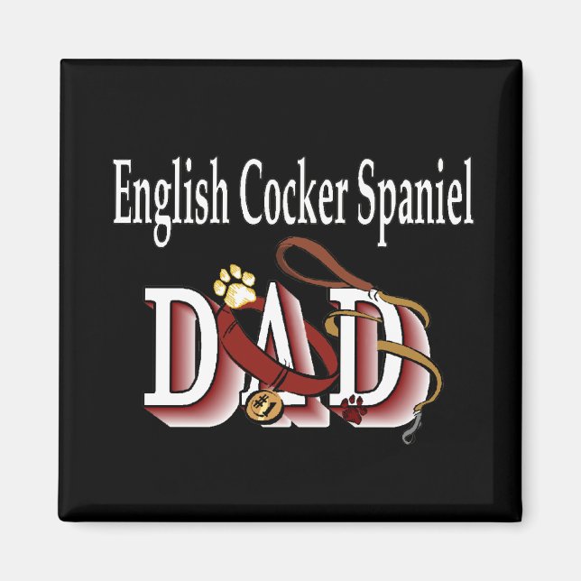 Anglais Cocker Spaniel DAD Magnet (Devant)