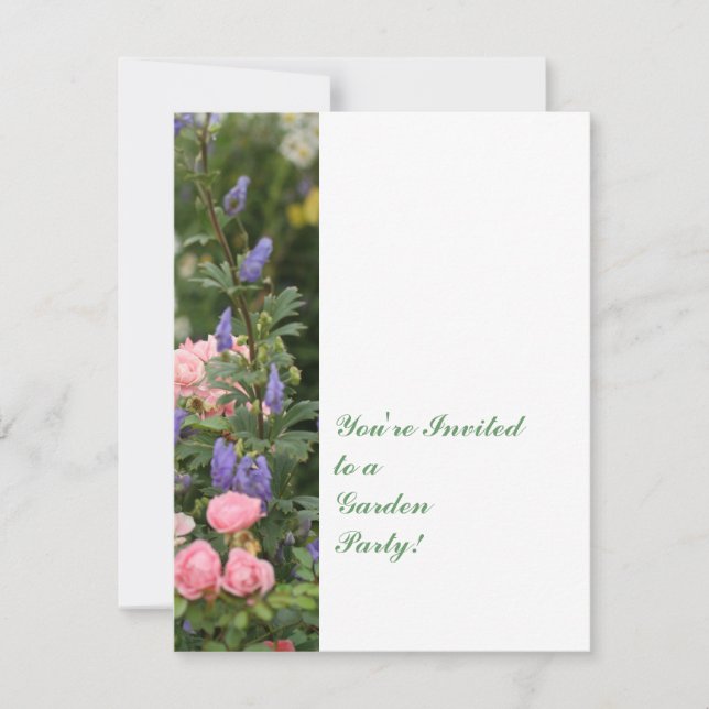 Anglais Cottage Garden Invitation (Devant)