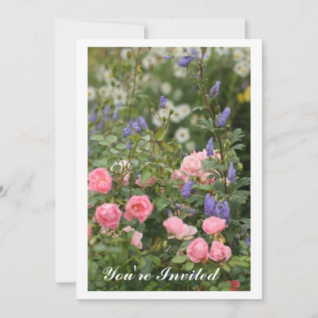 Anglais Cottage Garden Invitation (Devant)
