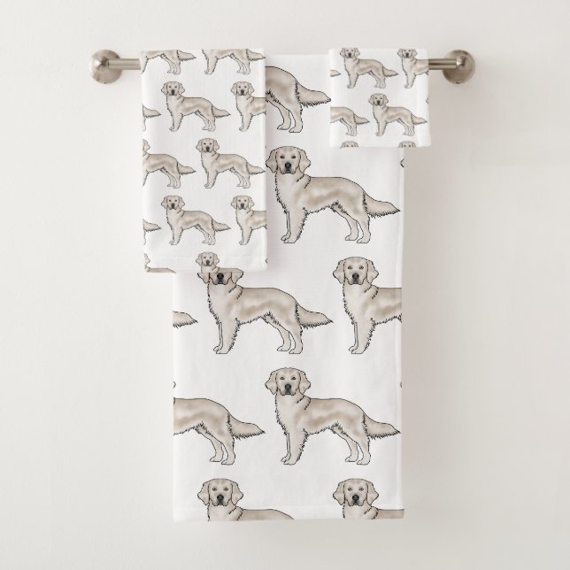 Anglais Crème Golden Retriever mignon chien Motif (En situation)