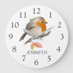 Anglais Robin Bird Grande horloge