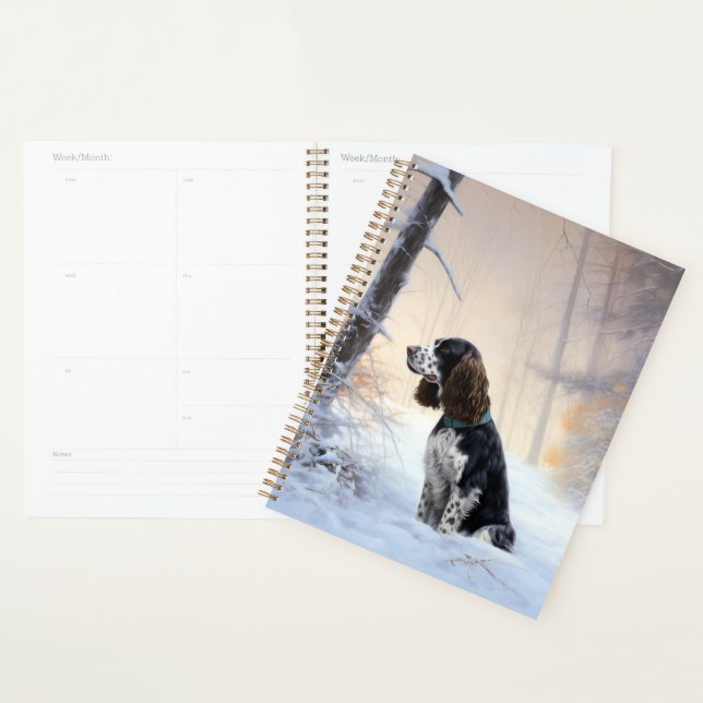 Anglais Springer Spaniel Laissez-le neiger Noël (Devant avec enveloppe)