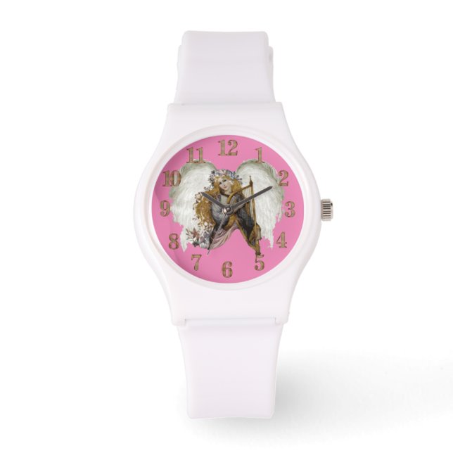 Angle vintage avec montre de harpe (Recto)