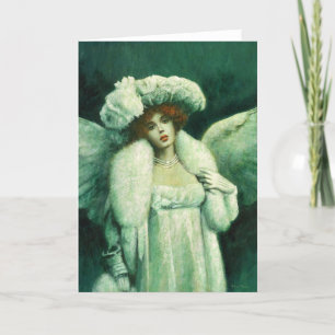 Angle vintage en blanc Carte de voeux