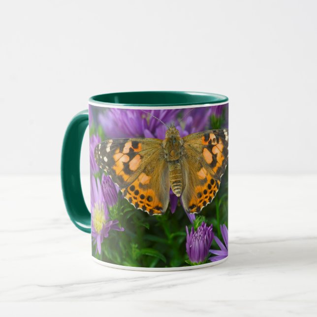 Angle Wing Butterfly auf Kon-Blume Tasse (Vorderseite Links)