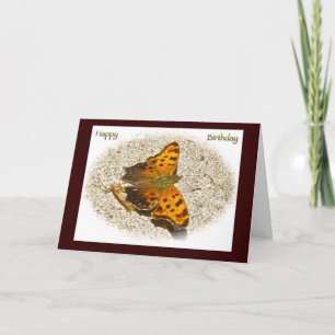 Angle Wing Butterfly (Komma) Karte