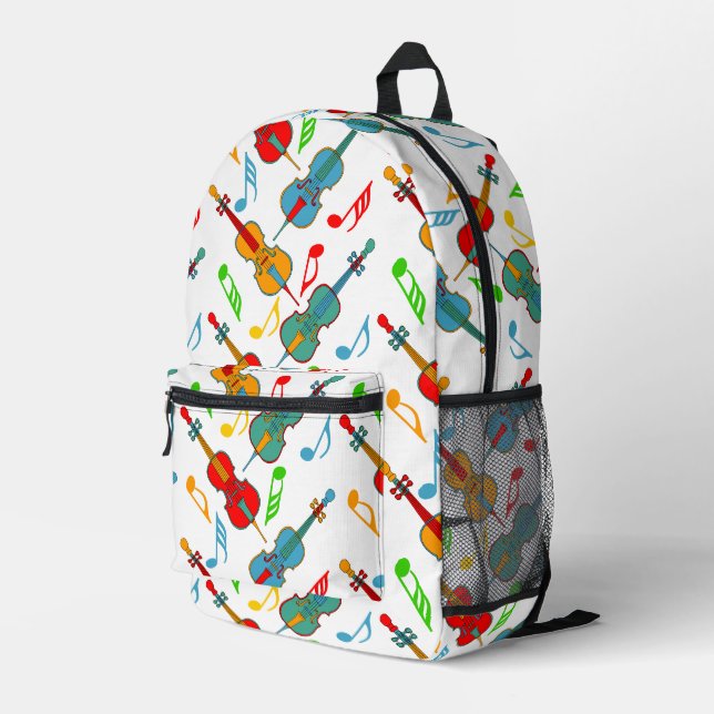 Angled Cellos Bedruckter Rucksack (Rückseitige Ecke Rechts)
