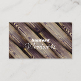 Angled Wood Tile Visitenkarte