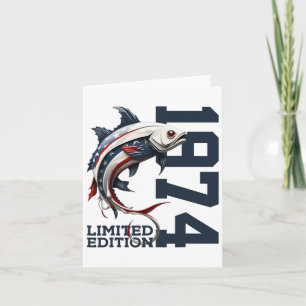 Angler 51. Geburtstag Fishing Limited Edition 1974 Karte