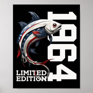 Angler 61. Geburtstag Fishing Limited Edition 1964 Poster