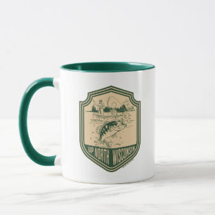 Angler-Abzeichen für den Norden Wisconsins Tasse
