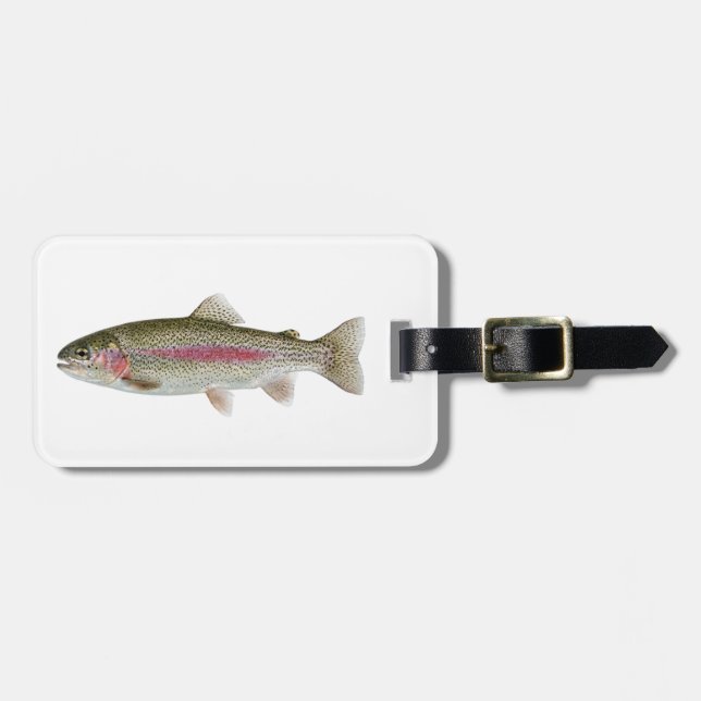 Angler-Anhänger – Forellen-Fischerei-Design   Gepäckanhänger (Vorderseite horizontal)