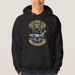 Angler beim Fischen Angelsport 4 Hoodie