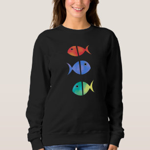 Angler Fischen Aquarium Sweatshirt