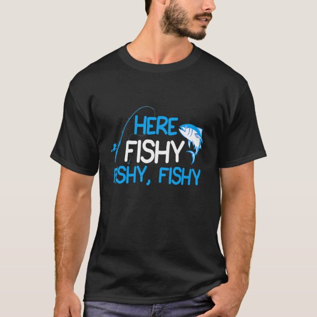 Angler fischt Forelle T-Shirt (Vorderseite)