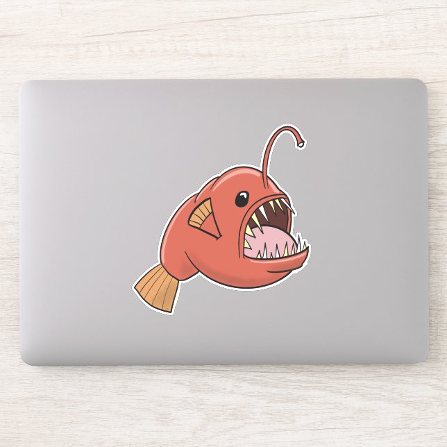 Angler Fish Aufkleber (Computer)