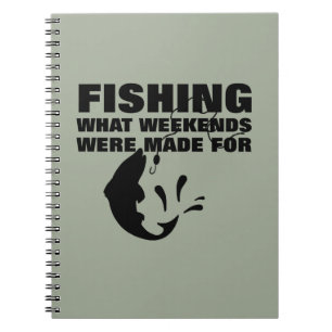 Angler Fishing Themed Funny Slogan Notizblock
