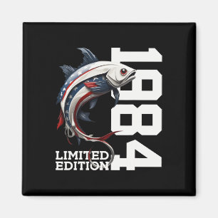 Angler Geburtstag Angeln Limited Edition 1984 Magnet