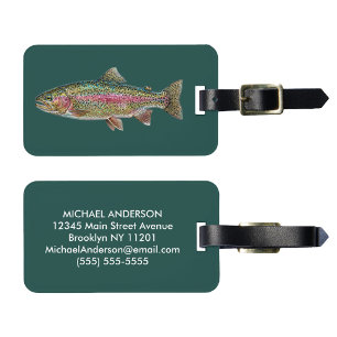 Angler-Gepäckanhänger – Forellen-Angel-Design Gepäckanhänger