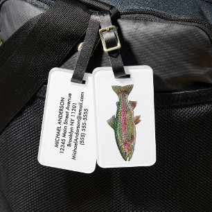 Angler-Gepäckanhänger – Forellen-Fischdesign   Gepäckanhänger