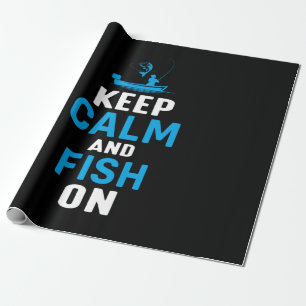 Angler Geschenk Bleib Ruhig Und Fische Geschenkpapier