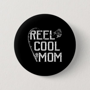 Angler-Geschenk Rolle Coole Mutter Fischer Preis L Button