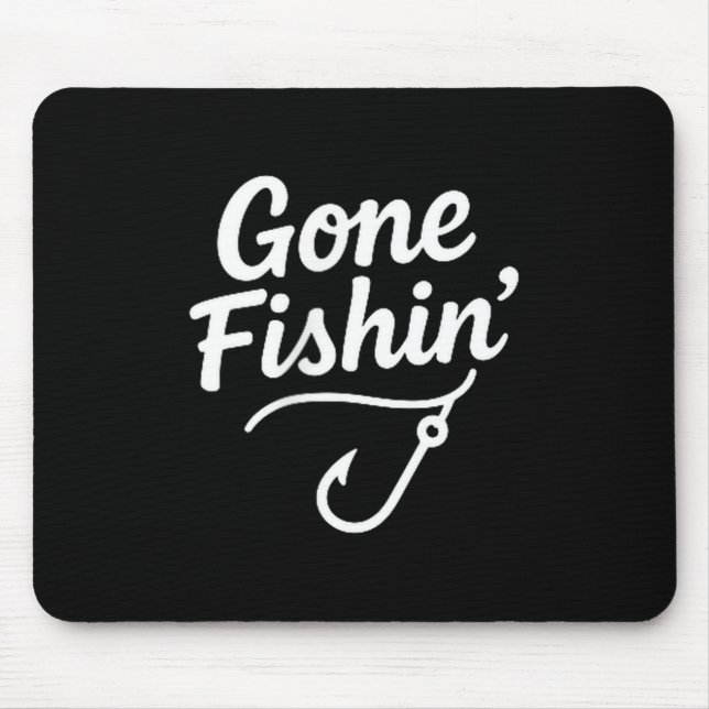 Angler-Grafik im Taschenformat für echte Fischer Mousepad (Vorne)